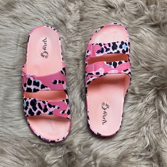 Sinful Summer Boutique Holly Slide Sandal Pink Leopard Print - Picture 2 of 9